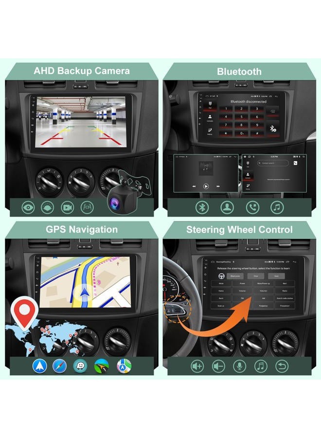 EKAT [2G+64G] Car Radio for Mazda 3 2009-2013, Android 13 Touch Screen Car Play Stereo, Carplay/Android Auto/EQ Audio/SWC/Bluetooth - Image 5
