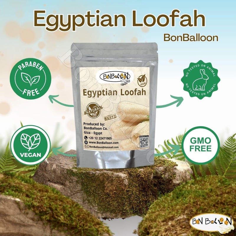 bonballoon 1 Pcs Egyptian Loofah Luffa Loffa Lofa Loofa Scrubber Natural SPA Beauty Bath Body Luxurious Premium for Skin Exfoliating 215 54 cm - Image 5