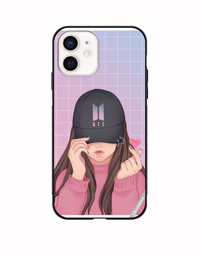 VR CREATIVE Protective Case Cover For Apple iPhone 12 Bts Cap Girl Design Multicolour - Image 1