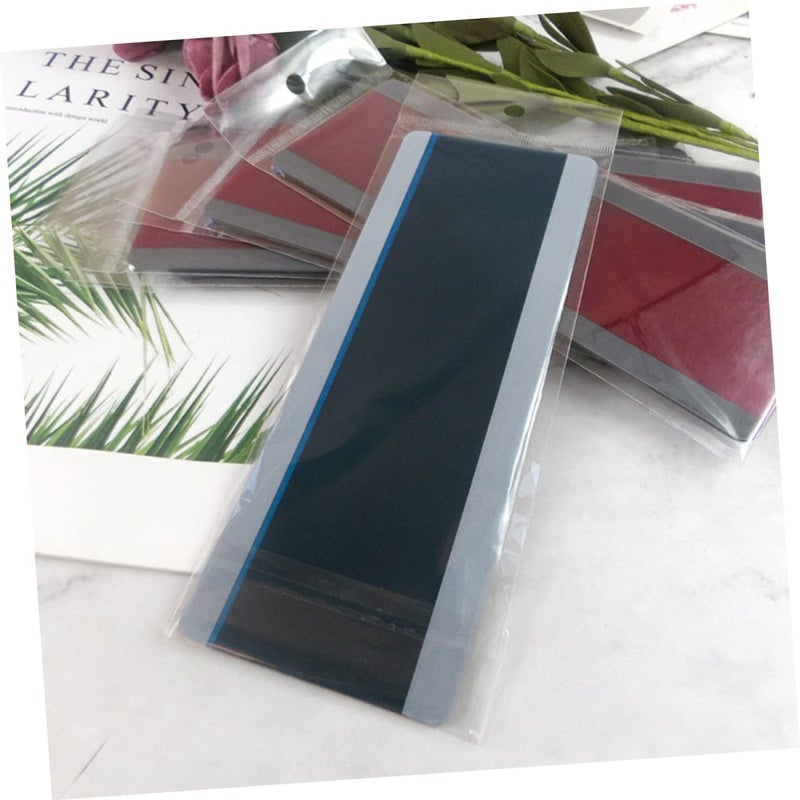 Large Transparent PVC Bookmarks 6Pcs Set Modern Design For Book Lovers Decor - Image 4