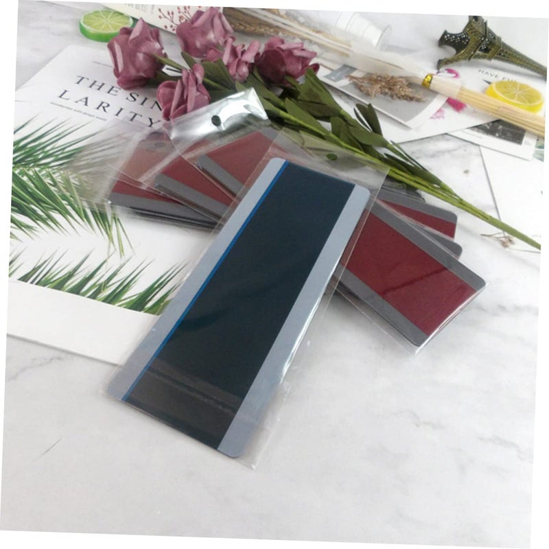 Large Transparent PVC Bookmarks 6Pcs Set Modern Design For Book Lovers Decor - Image 3