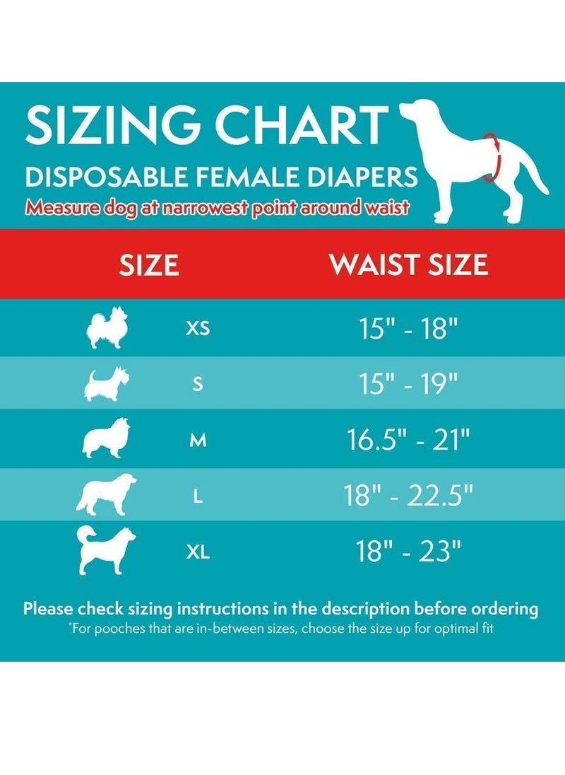 Simple Solution - 12Pc Small Improved Fit Disposable Female Dog Diapers S - Image 1