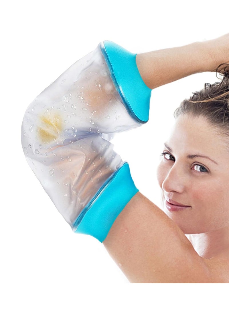 كيلا غطاء دش الخط، أغطية خط القسطرة المركزية المدخلة طرفيًا لأعلى الذراع، واقي خط القسطرة المركزية المدخلة طرفيًا المقاوم للماء والقابل لإعادة الاستخدام للعلاج الكيميائي، كوع الجرح المكسور للاستحمام - Image 1