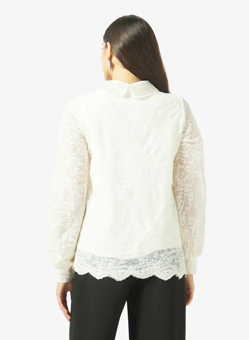 Ella Embellished Button Down Shirt