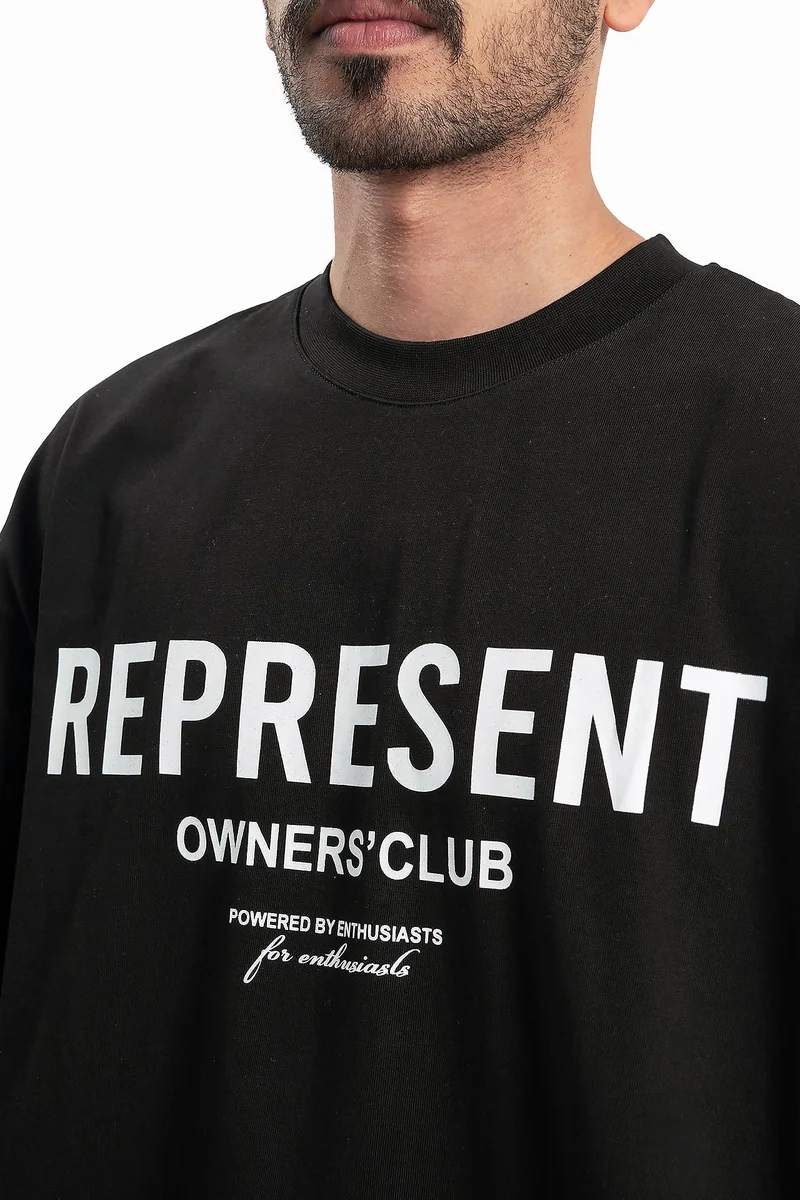 وي كرييت تيشيرت رجالي أسود Represent من WECRE8