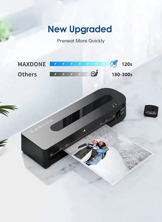 FN A4 Laminator Machine 5 in 1 Thermal Laminatingr for Home Office School Use Quick Warm-Up Paper Trimmer Corner Rounder 30 Laminating Pouches - Image 5