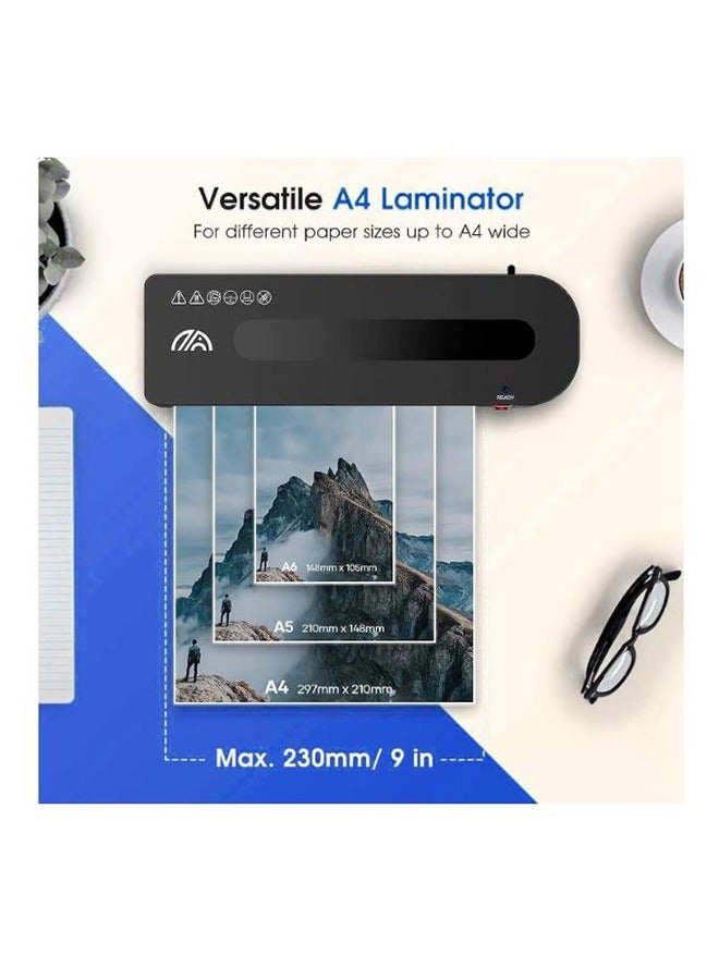 FN A4 Laminator Machine 5 in 1 Thermal Laminatingr for Home Office School Use Quick Warm-Up Paper Trimmer Corner Rounder 30 Laminating Pouches - Image 3