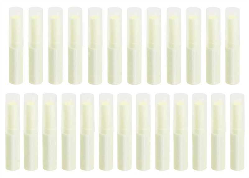 Mini Skater 0.14oz Empty Flavored Lip Balm Container Tubes Plastic Homemade Moisturizing Lip Stick with Caps Bulk Fit for Women Adult DIY Making Supplies, 25 Count (Beige) - Image 1