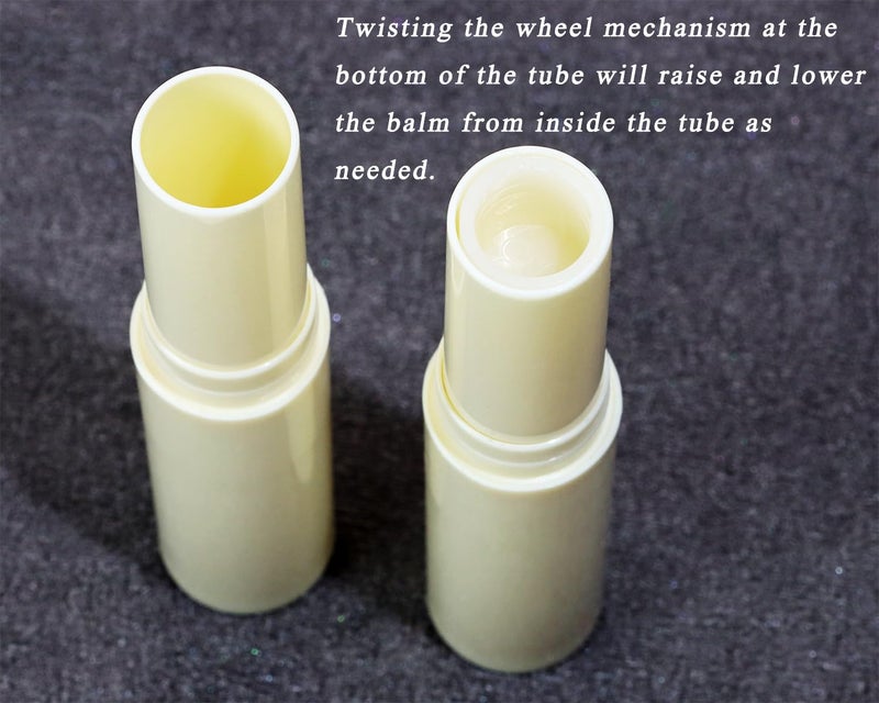 Mini Skater 0.14oz Empty Flavored Lip Balm Container Tubes Plastic Homemade Moisturizing Lip Stick with Caps Bulk Fit for Women Adult DIY Making Supplies, 25 Count (Beige) - Image 5