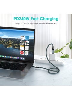 Livx Thunderbolt 4 Type C To Type C 240W Fast Charging 8K@60Hz Image Transfer 40GBPS Data Transfer Pd3.1 Digital Display 1 Meter Braided Cable Ard-01  - Image 3