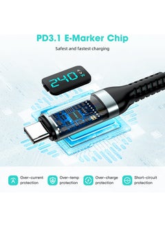 Livx Thunderbolt 4 Type C To Type C 240W Fast Charging 8K@60Hz Image Transfer 40GBPS Data Transfer Pd3.1 Digital Display 1 Meter Braided Cable Ard-01  - Image 5