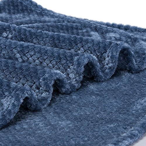 WONDER MIRACLE Fuzzy Blanket or Fluffy Blanket for Baby, Soft Warm Cozy Coral Fleece Toddler, Infant or Newborn Receiving Blanket for Crib, Stroller, Travel, Decorative (28Wx40L, XS-Smoked Blue) - Image 5