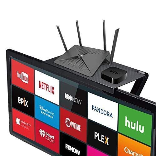 SAKAR Sakar Adjustable Screen Top Stand Adjustable Non Slip TV Screen Top Shelf Computer Monitor Riser Desktop Stand TV Wall Mount Rack Display Shelf Storage RackPack of 1  - Image 5
