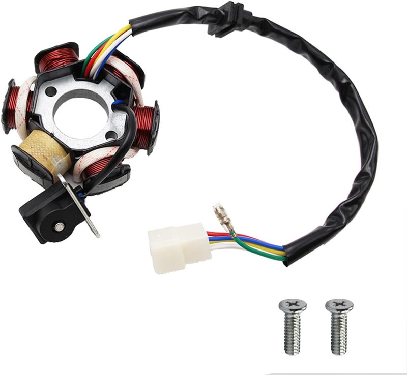 PRO BAT 6 Coils 5 Wires Stator Magneto ATV Magneto Stator Plate for 50cc 70cc 90cc 110cc 125cc Engine Chinese Scooter Dirt Bike Taotao Sunl Roketa - Image 1