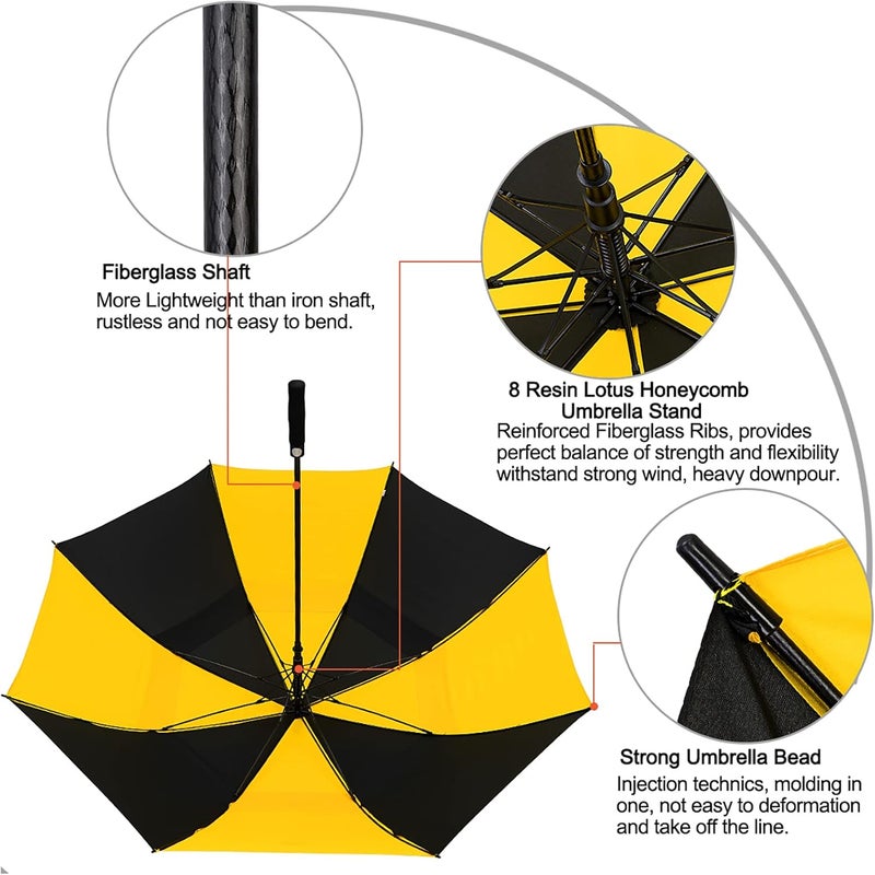 G4Free 47/54/62/68 Inch Golf Umbrella Auto Open Windproof Umbrella Double Canopy - Image 4