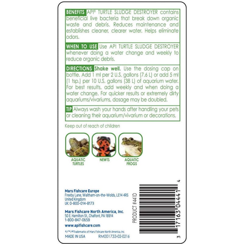 API TURTLE SLUDGE DESTROYER Aquarium Cleaner and Sludge Remover Treatment 8-Ounce Bottle - Image 3