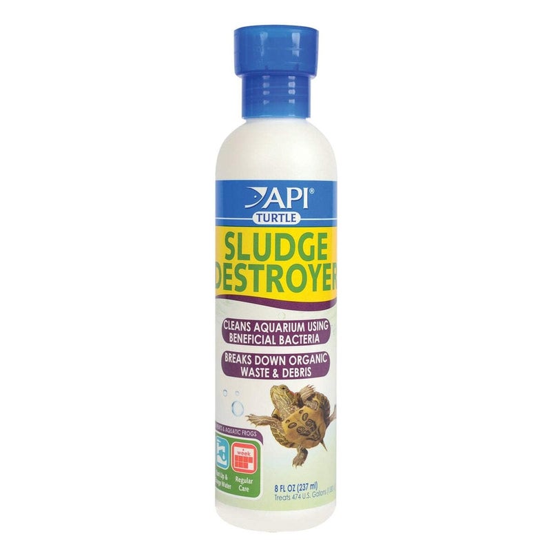 API TURTLE SLUDGE DESTROYER Aquarium Cleaner and Sludge Remover Treatment 8-Ounce Bottle - Image 2
