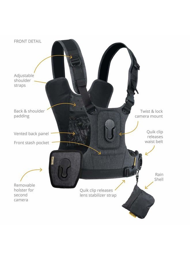 COTTON Carrier CCS G3 Camera and Binocular Harness - Grey - Image 2
