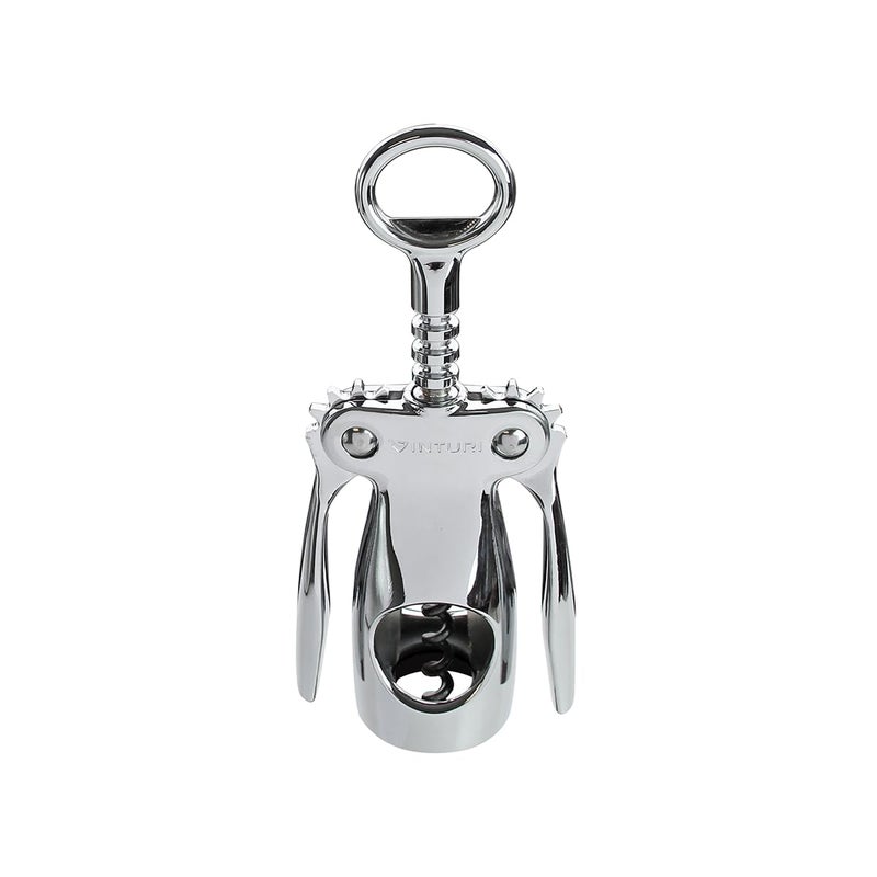 Vinturi Wing Corkscrew Wine Built-in Bottle Opener, Silver, one size (V9032) - Image 4