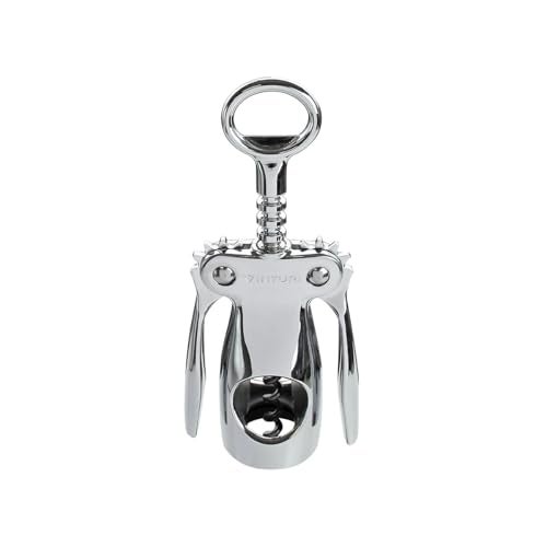 Vinturi Wing Corkscrew Wine Built-in Bottle Opener, Silver, one size (V9032) - Image 1