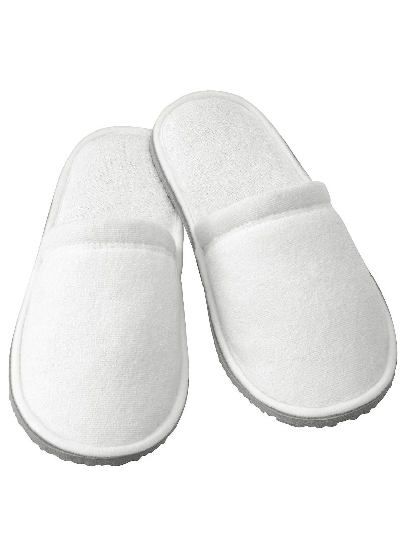 Comfortable Indoor Slippers, L/XL White Plush and Cozy Footwear for Home