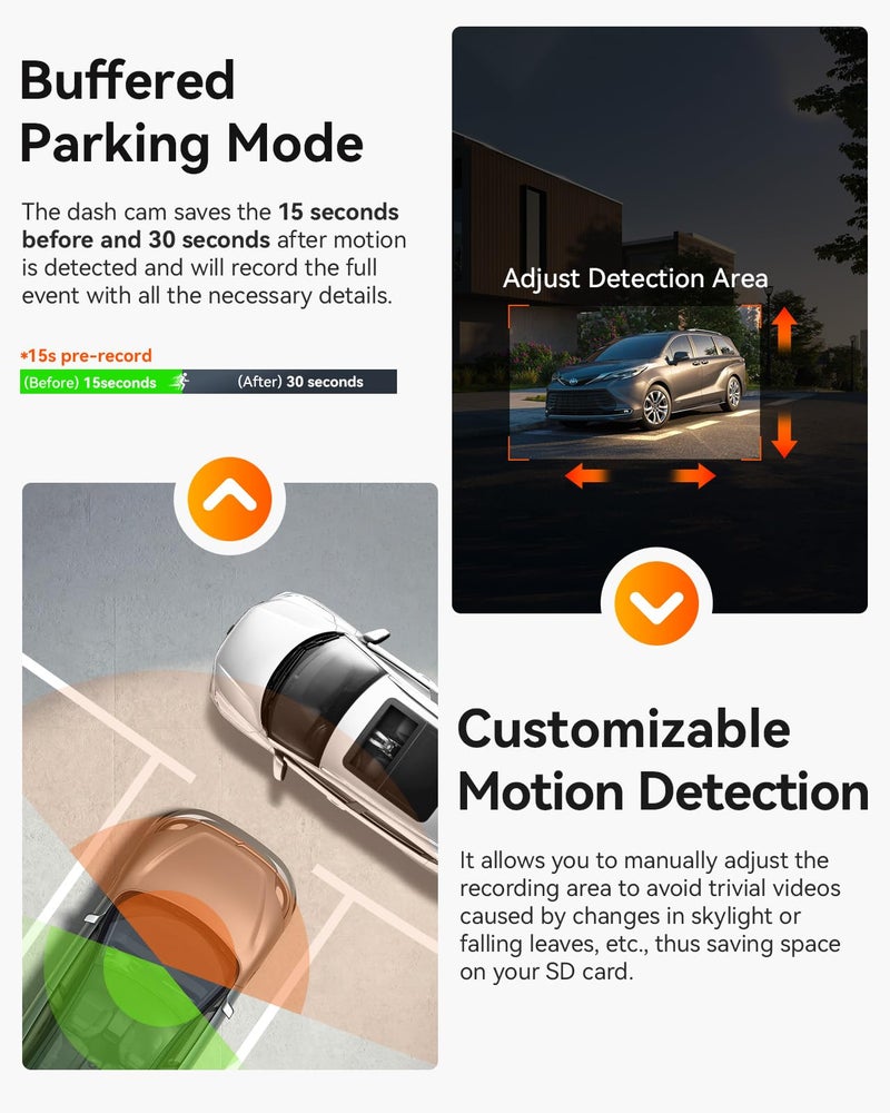 Vantrue N2X 2.7K Dash Cam Front and Inside, 5G WiFi Dual Dash Camera for Car with HDR IR Night Vision, STARVIS 2, GPS, 2.5K/60FPS, G-Sensor, 24/7 Parking Mode, Voice Control, Support 512GB Max - Image 5