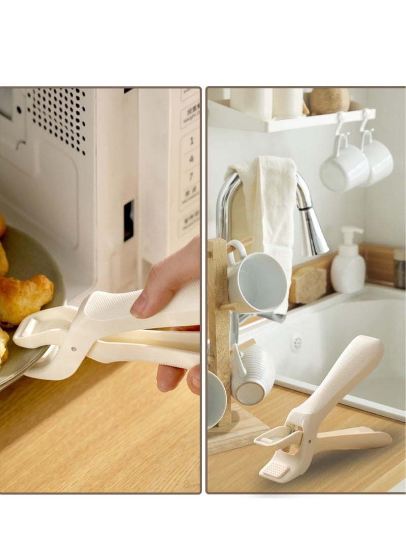 Excefore 2 Pack Hot Plate Gripper Tongs for Safely Moving Hot Plates, Bowls, Pizza Pans, Air Fryers, Microwave Ovens with Food  - Image 3