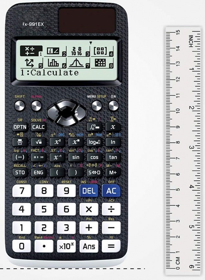 عام آلة حاسبة علمية FX-991AEX-W-DT باللونين الأسود والأبيض. - Image 2