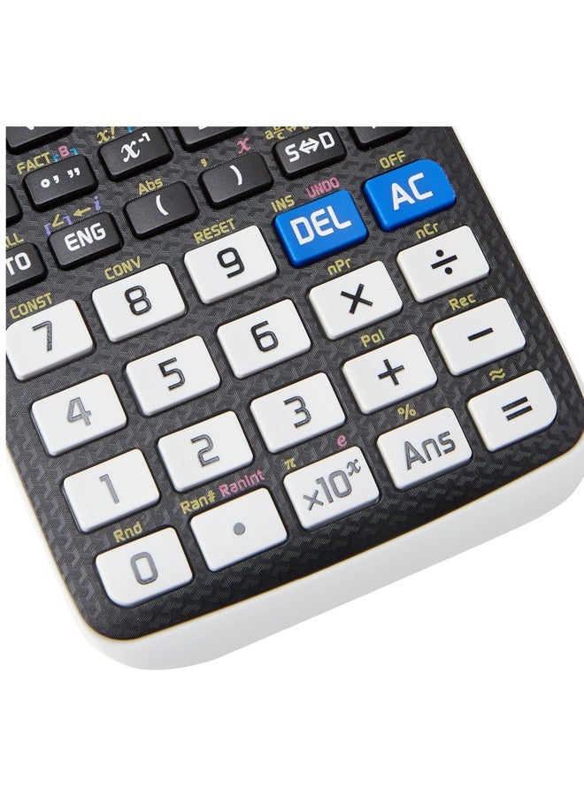 عام آلة حاسبة علمية FX-991AEX-W-DT باللونين الأسود والأبيض. - Image 4