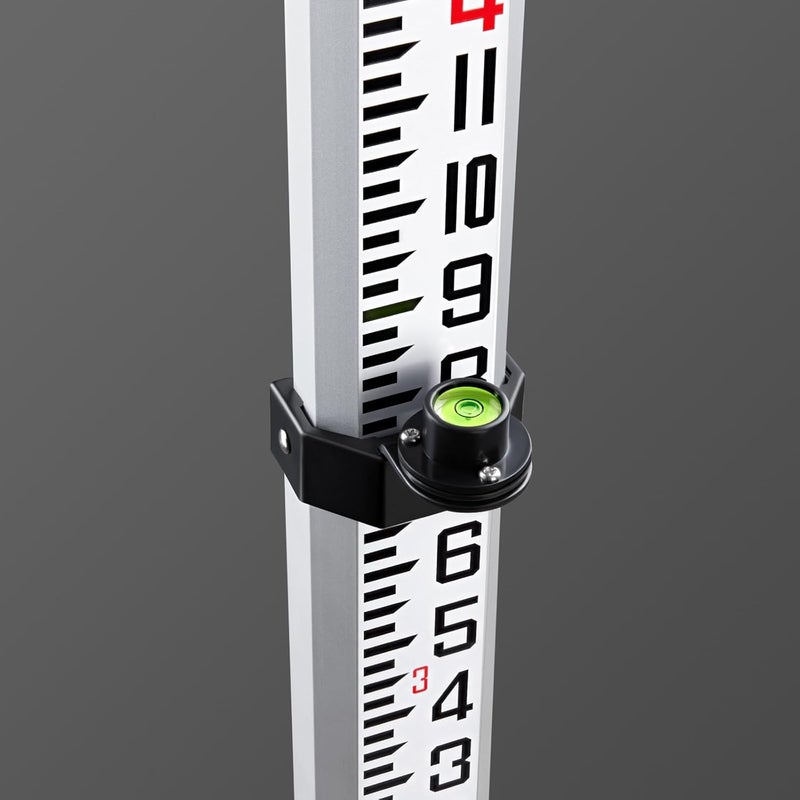 Firecore 16-Foot Aluminum Grade Rod - 10ths, 5 Sections Telescopic with Bubble Level-FLR500B - Image 4