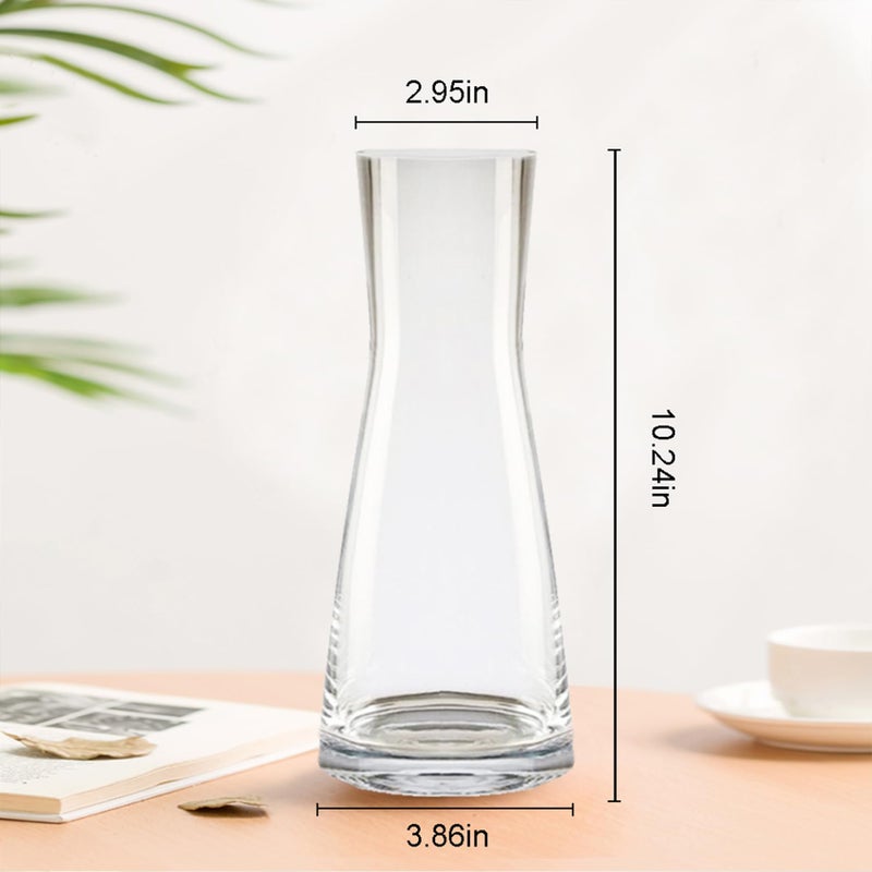 Aoderun Flower Vase for Decor 10" Clear Glass Vase for Centerpieces Large Vases for Flowers Dried Flower Home Decor Living Room Kitchen Office Wedding(Clear) - Image 4