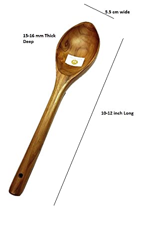 ARMAN SPOONS Royal Teak Wood Cooking and Serving Handmade EcoFriendly Set of 4 Pieces - Image 5