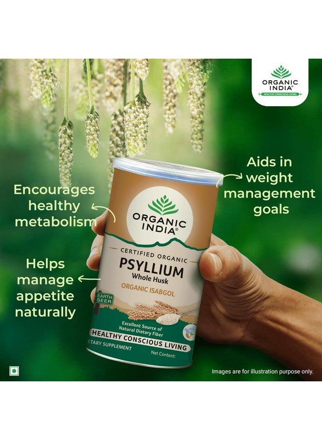 Organic India A TATA Product - Organic India Isabgol Whole Psyllium Husk Powder - 100g, With Dietary Fiber, Supports Gut Health & Digestive System, Gluten Free, Non-GMO Project Verified, NPOP & USDA Certified - Image 3