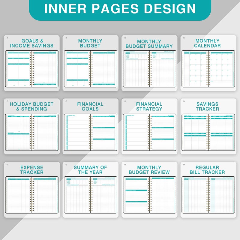 Poluma Budget Planner - Budget Book with Bill Organizer and Expense Tracker, 6.1" x 8.25", 12 Month Undated Finance Planner/Account Book to Take Control of Your Money, Start Anytime, Black - Image 5