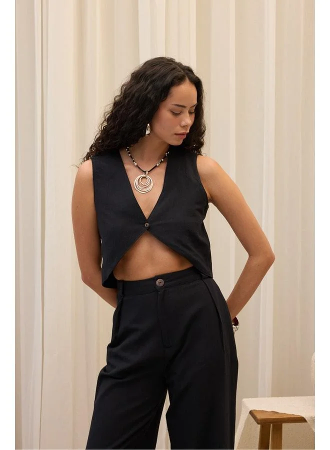 Bohemai Montana Black Vest and Pants Set