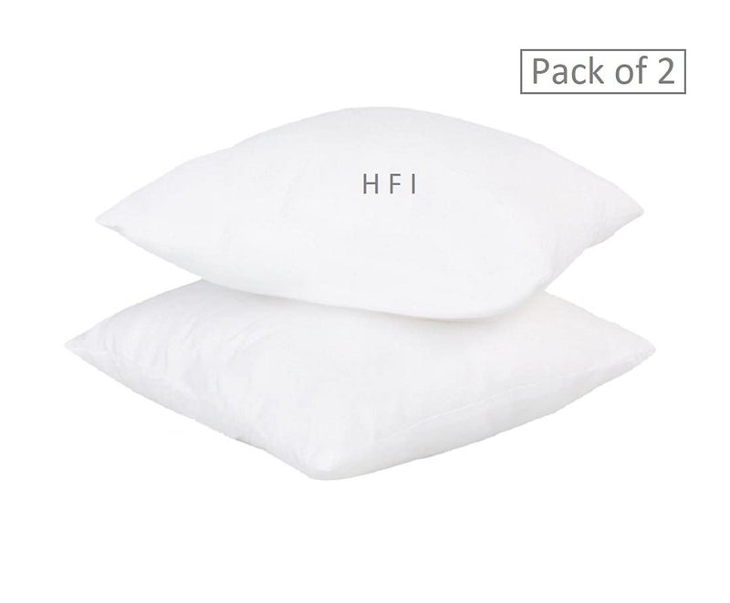 HFI Urban Arts Polyester Microfiber Cushion Fillers - Pack of 2 Pcs | 12 x 12 Inches | White | Car Cushions, Small Cushion, Sofa Pillow,Cushion,Cushions for Sofa,Sofa Pillow,Cushions for Bed - Image 3