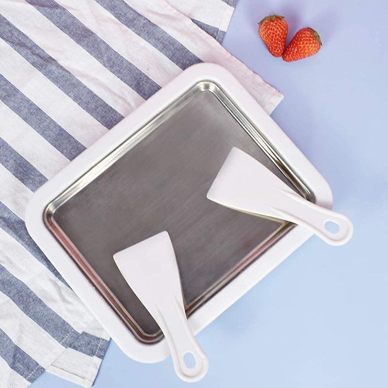 OVERA Instant Ice Cream Maker Pan Roller with 2 Scraper, Cold Stone Ice Cream Slab, Perfect for Using with Kids. Rectangular Anti Griddle Freezer Usable with Yoghurt, Fruits, Gelato, Sorbet - Image 1