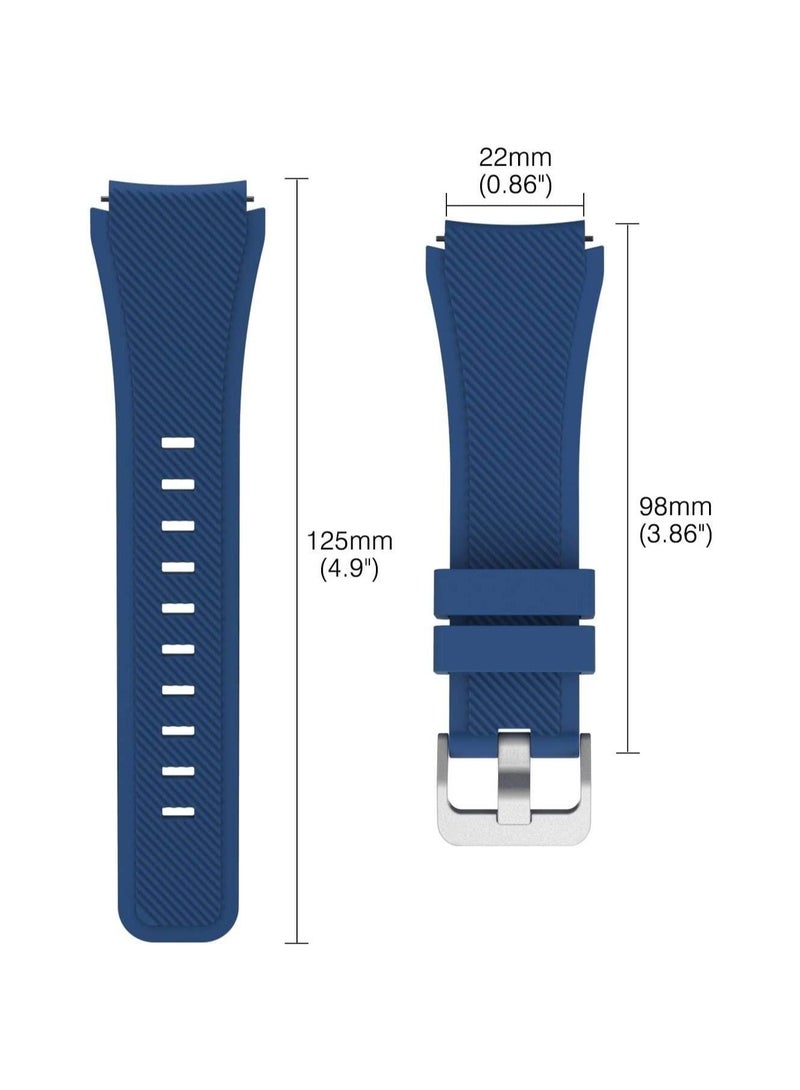 فون بلانيت Soft Silicone Watch Band Compatible With Samsung Galaxy Watch 3 Gear S3 Frontier Amazfit Bip/Active Huawei Watch GT 2/2E Bracelet 22-46mm(Red) - Image 2