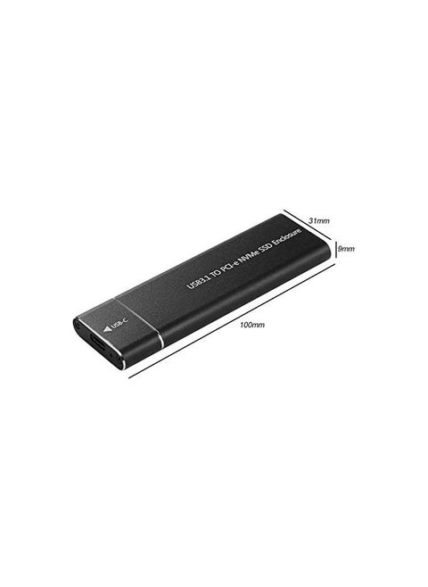 M.2 to USB Type-C 3.1 External SSD Enclosure, 10Gbps Transfer Speed for PCIe M-Key M.2 SSDs (2242/2260/2280)