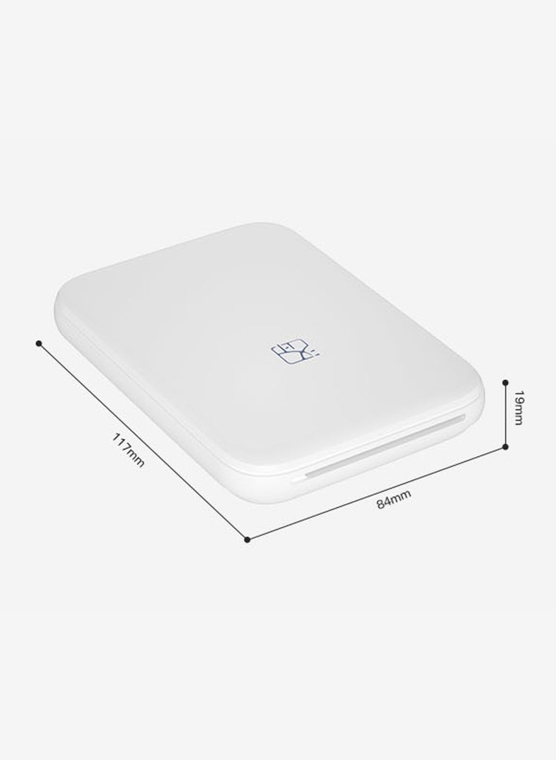 HPRT Portable Photo 300dpi Pocket Mini AR Printer with DIY Sharing Function, 500mAh, Zinc Paper Printer, White (with 5 Photo Papers) - Image 5