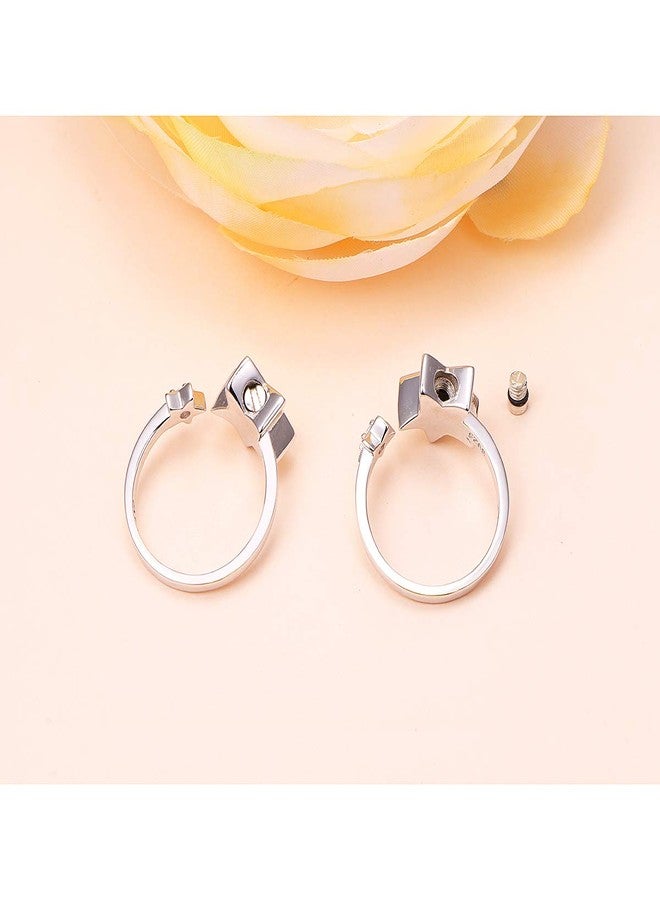Ladytree Star Cremation Urn Ring S925 Sterling Silver Always In My Heart Memorial Ashes Keepsakes Adjustable Open Finger Ring Jewelry for Women,Size 10 - Image 3