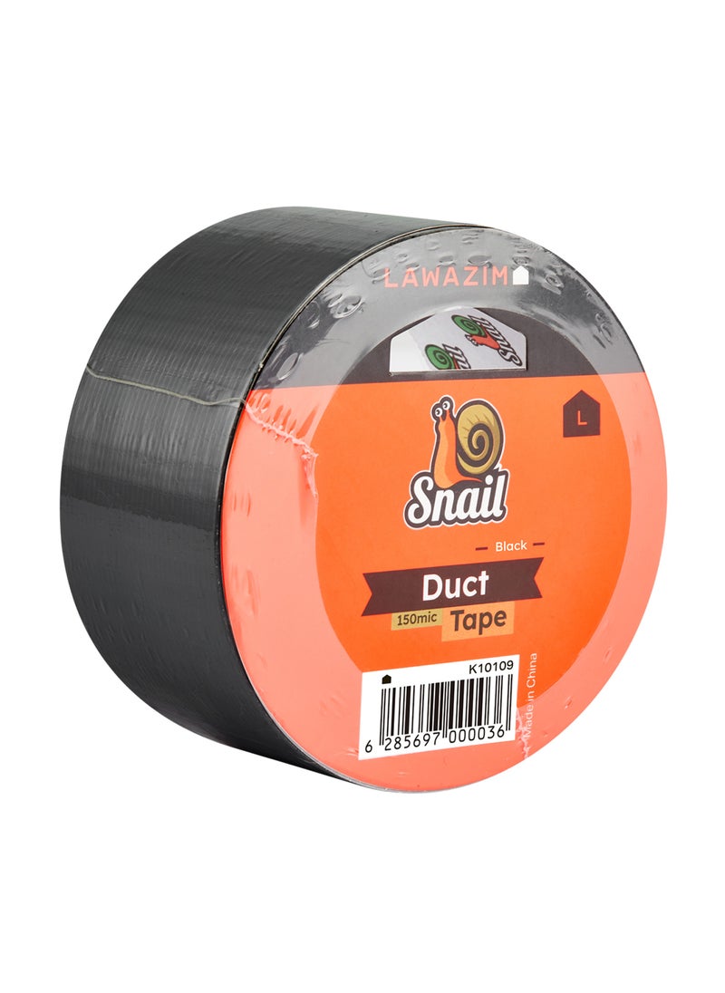 LAWAZIM - Duct Tape 150mic - Black - Strong Adhesion Waterproof Flexible Tear-Resistant Utility Tape for Indoor Outdoor Plumbing Sealing Patching DIY and Professional Use - Image 1