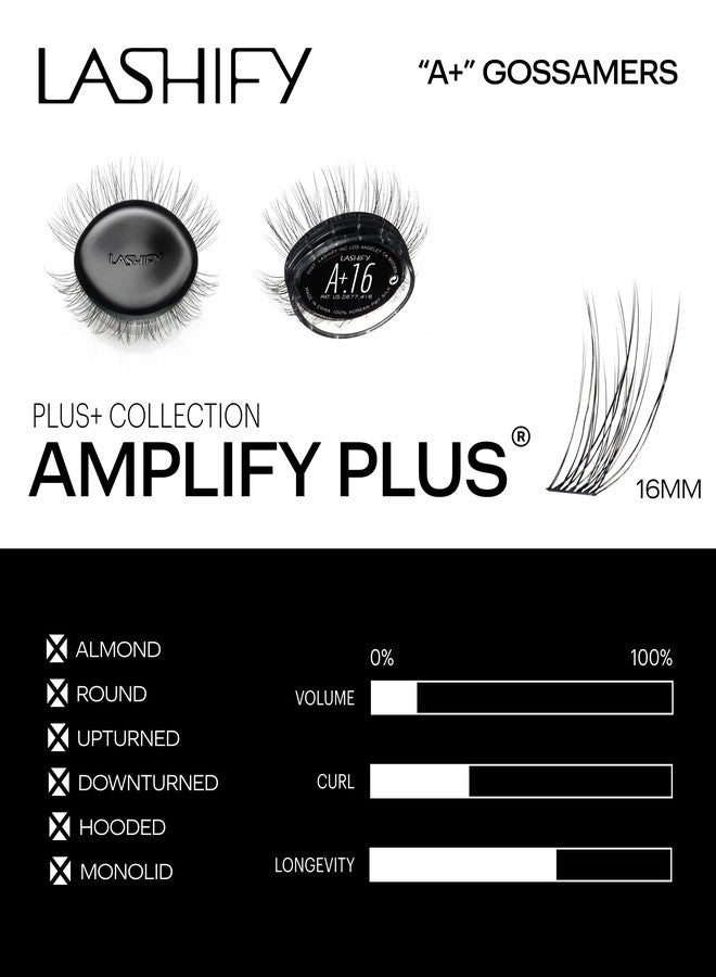 Lashify Amplify Plus+ 16mm Eyelash Extensions Refill in Black, Easy DIY False Lashes for the Most Delicate, Natural and Long Lasting Look - Image 3
