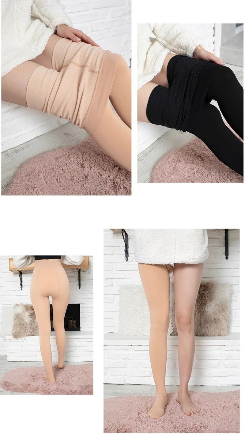 SweetSauna Winter Women's Corset Socks with Fleece Inner Leg, Hip and Lower Abdomen Enhancer  - Image 3
