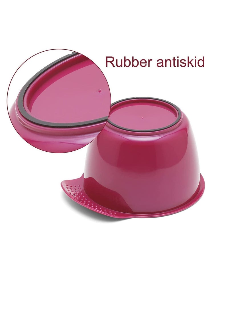 نيبمينينت مجموعة صبغ الشعر ، الفاخرة في الصالون 5 عبوات من فرشاة تلوين ومجموعة وعاء لصبغ بنفسك والتبييض و 3 لوضع لون ومضرب واحد ووعاء لخلط الألوان (أحمر - Image 4