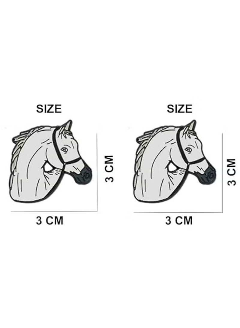 أكاليكس أبو ظبي الحصان العربي شعار تصميم 2 د ملصق شارة معدنية 2 قطعة 3 سنتيمتر - Image 2