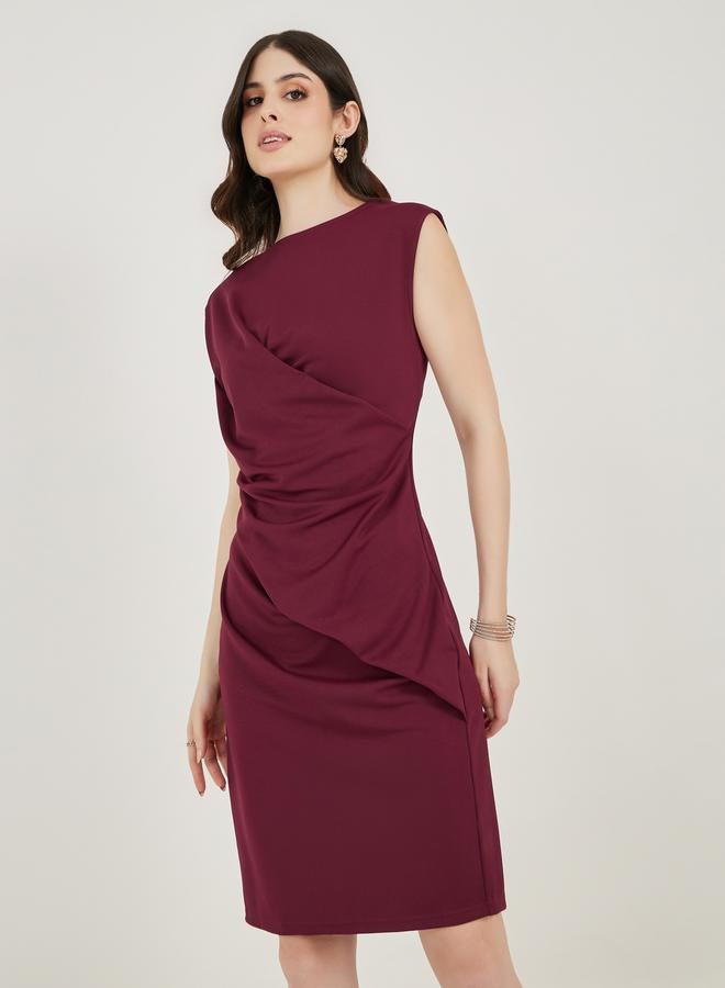 Styli Draped Jersey Dress - Image 5