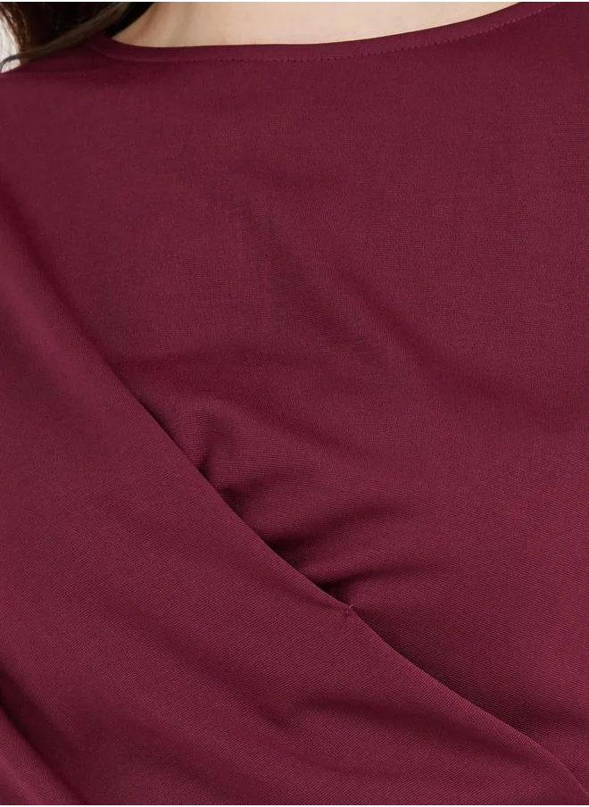 Styli Draped Jersey Dress