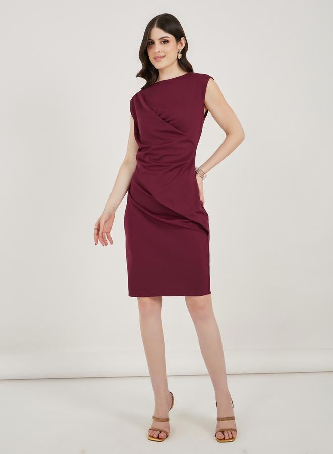 Styli Draped Jersey Dress - Image 4