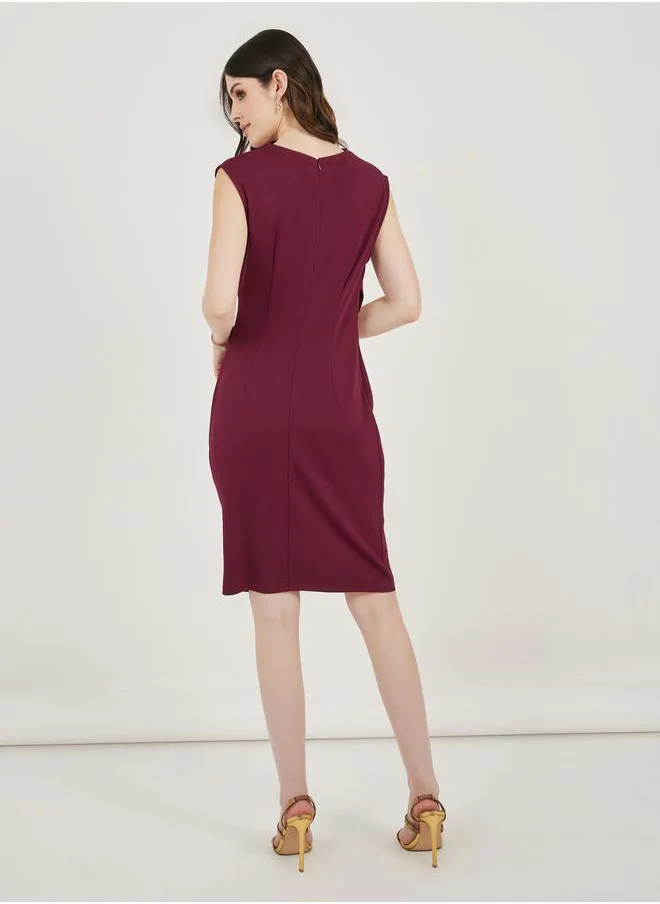 Styli Draped Jersey Dress